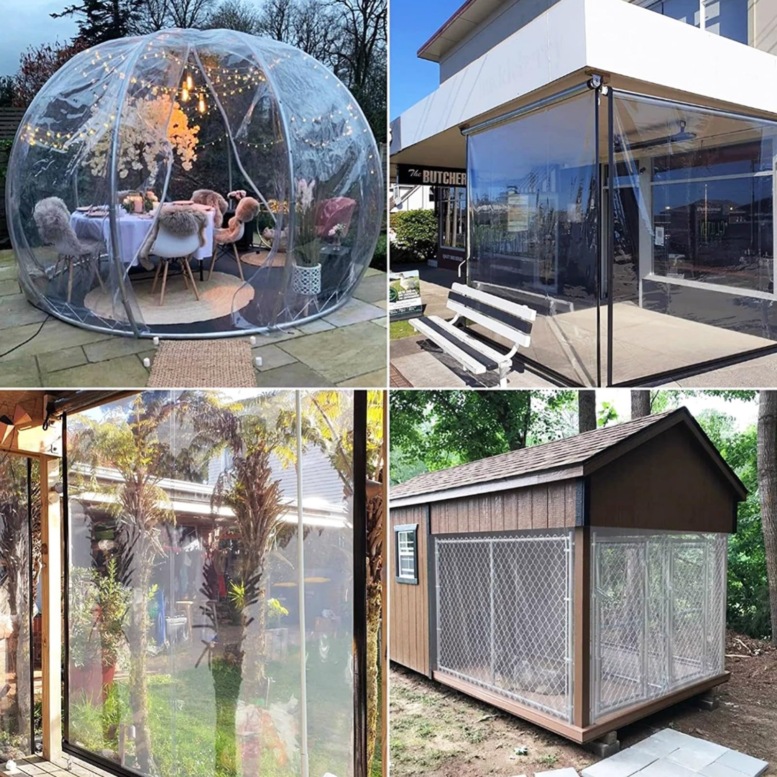 Amazon.co.jp: 透明防水レインタープ、キャンプ、植物、温室、車
